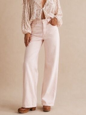 Abercrombie & Fitch 90s Relaxed High Rise Curve Love Jeans Light Pink 30/10R